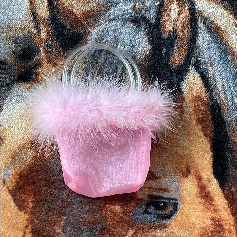 Pink Fluffy Kids Handbag